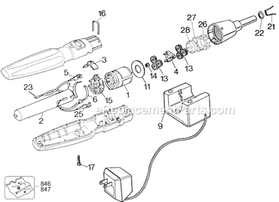 Part Location Diagram of 148412-00 DeWALT Battery